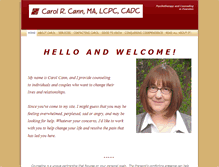 Tablet Screenshot of carolcanncounseling.com